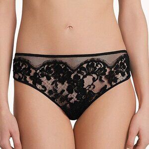 NWT La Perla - Fall in Love Leaver Lace & Mesh Medium Brief in Black